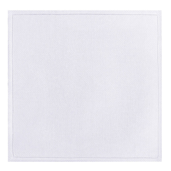 4 serviettes de table LE JACQUARD FRANCAIS Portofino Bianco 100% lin 58x58cm