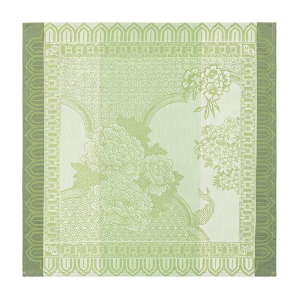 4 serviettes de table LE JACQUARD FRANCAIS Promenade Impériale Jade 50x50cm