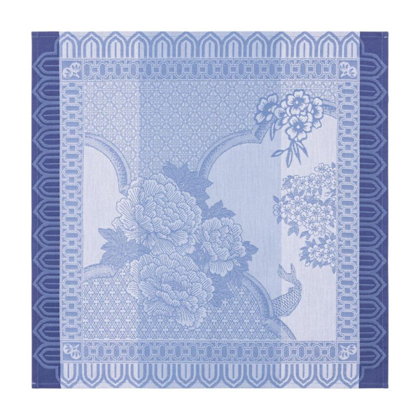 4 serviettes de table LE JACQUARD FRANCAIS Promenade Impériale Lapis 50x50cm