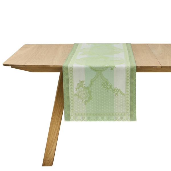 Chemin de table LE JACQUARD FRANCAIS Promenade Impériale Jade 50x150cm