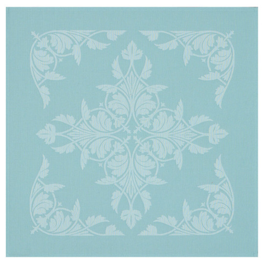 4 serviettes de table LE JACQUARD FRANCAIS Syracuse Aqua 58x58cm