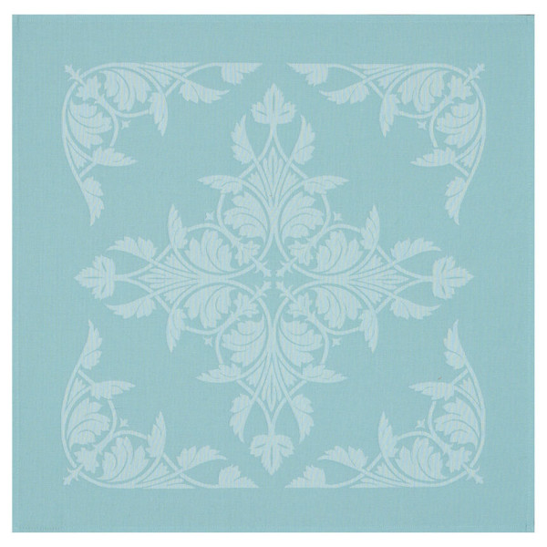 4 serviettes de table LE JACQUARD FRANCAIS Syracuse Aqua 58x58cm