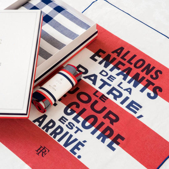 Torchon LE JACQUARD FRANCAIS Elysée Patrie tricolore 100% coton 60x80cm