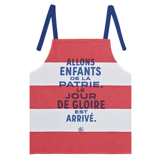 Tablier pour enfant LE JACQUARD FRANCAIS Elysée Patrie tricolore 100% coton 66x60cm