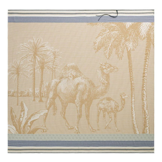 Drap de plage LE JACQUARD FRANCAIS Dune argan 200x200cm