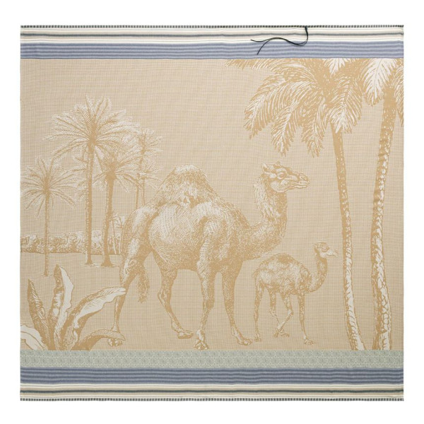 Drap de plage LE JACQUARD FRANCAIS Dune argan 200x200cm