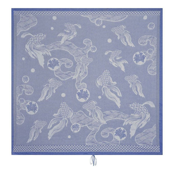 Drap de plage LE JACQUARD FRANCAIS Océanique bleu marine 200x200cm