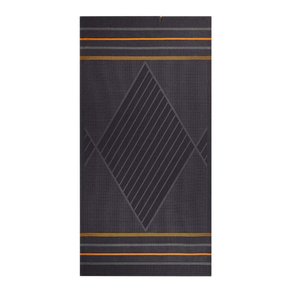 Drap de plage LE JACQUARD FRANCAIS Sand Club Voile sable noir 100x200cm