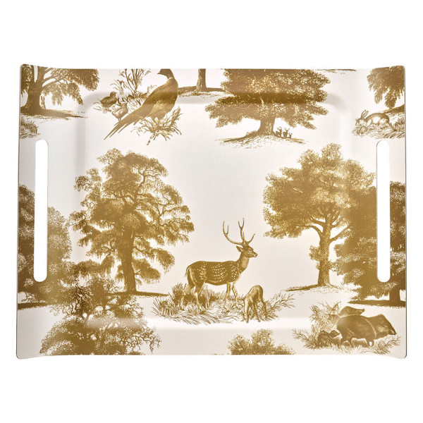 Plateau LE JACQUARD FRANCAIS Romance Tendresse 58x42cm en bois de bouleau