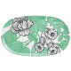Plateau LE JACQUARD FRANCAIS Escapade tropicale Perroquet  55x32cm en bois de bouleau