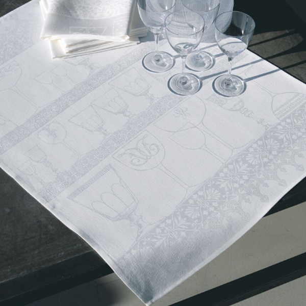 Essuie-verres LE JACQUARD FRANCAIS Cristal 100% lin 60x80cm - 4 coloris
