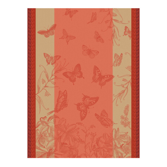 Torchon LE JACQUARD FRANCAIS Jardin des Papillons 100% coton 60x80cm - 3 coloris