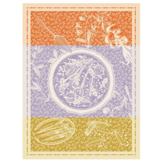 Torchon LE JACQUARD FRANCAIS Tarte printanière 100% coton 60x80cm - 3 coloris