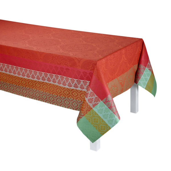 Nappe enduite LE JACQUARD FRANCAIS Bastide Poivron en coton - 6 tailles