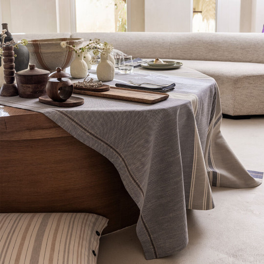 Nappe LE JACQUARD FRANCAIS Dune Touareg en coton et lin - 3 tailles