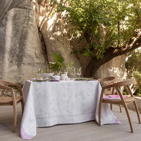 Nappe LE JACQUARD FRANCAIS Eté Indien fresia en lin - 4 tailles
