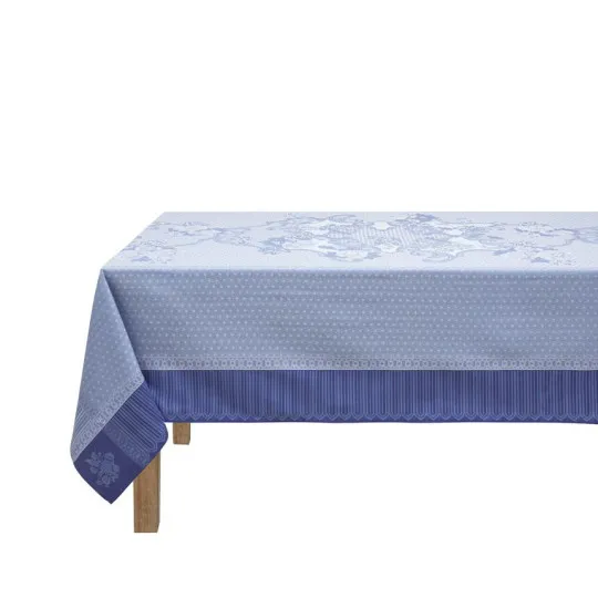 Nappe enduite LE JACQUARD FRANCAIS Promenade Impériale Lapis en coton - 3 tailles