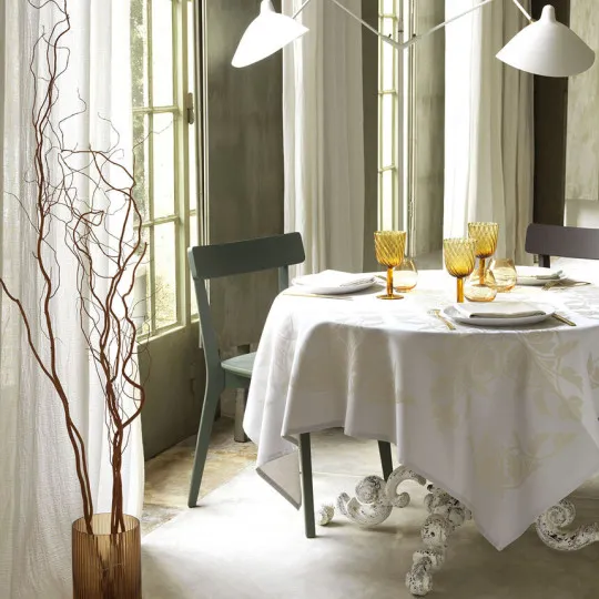 Nappe enduite LE JACQUARD FRANCAIS Syracuse Dolce en coton - 3 tailles