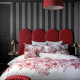 Housse de couette LE JACQUARD FRANCAIS Feuilles en scène Goji en coton - 2 tailles