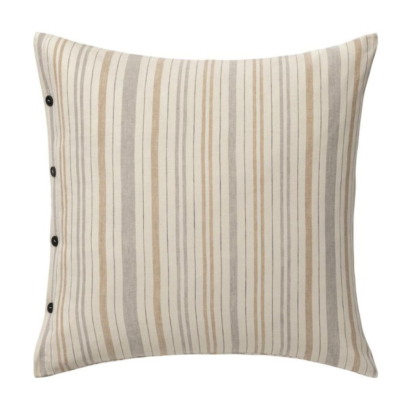 2 taies d'oreiller LE JACQUARD FRANCAIS Dune Argan en coton et lin - 2 tailles