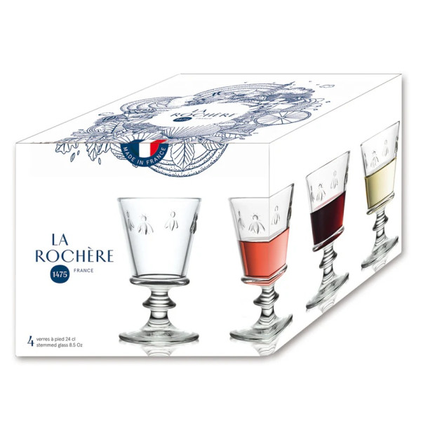Coffret de 4 verres à vin LA ROCHERE Abeille