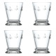 Coffret de 4 verres à eau LA ROCHERE Abeille gobelets