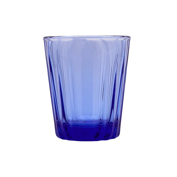 6 verres à eau LA ROCHERE Ondes bleu cobalt gobelets