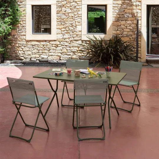 Table de jardin pliante LAFUMA MOBILIER Balcony 140x80x72cm Colorblock - 3 coloris
