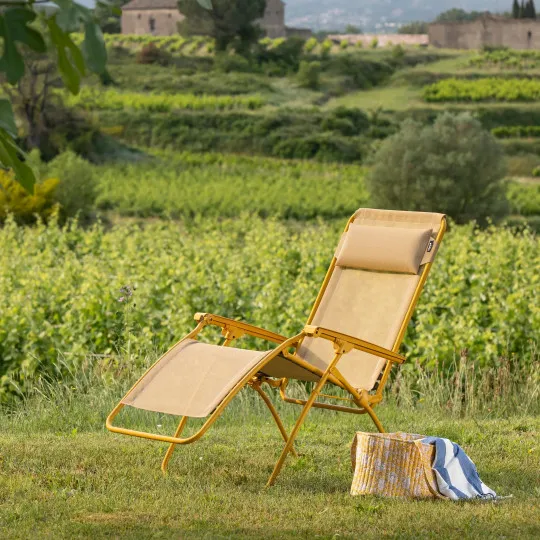 Fauteuil relax zéro gravité LAFUMA MOBILIER R clip Batyline Miel