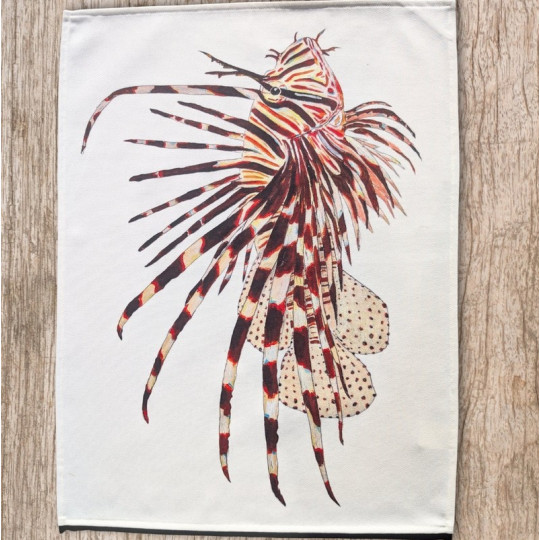 Torchon Le Poisson Lion VAREK 100% coton