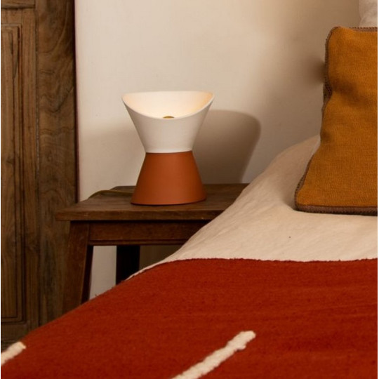 Lampe à poser MONOCHROMIC Recto Terracotta en céramique