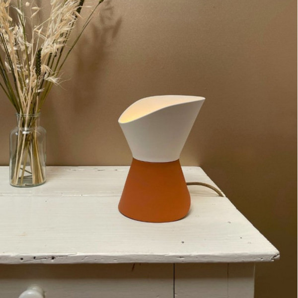Lampe à poser MONOCHROMIC Recto Terracotta en céramique