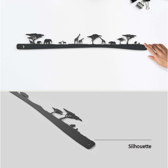 Silhouette murale Skyline JE SUIS ART Savane – 3 tailles