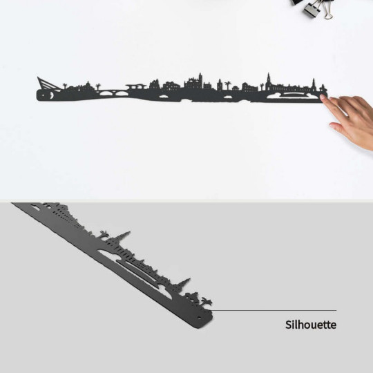 Silhouette murale Skyline JE SUIS ART Séville – 3 tailles