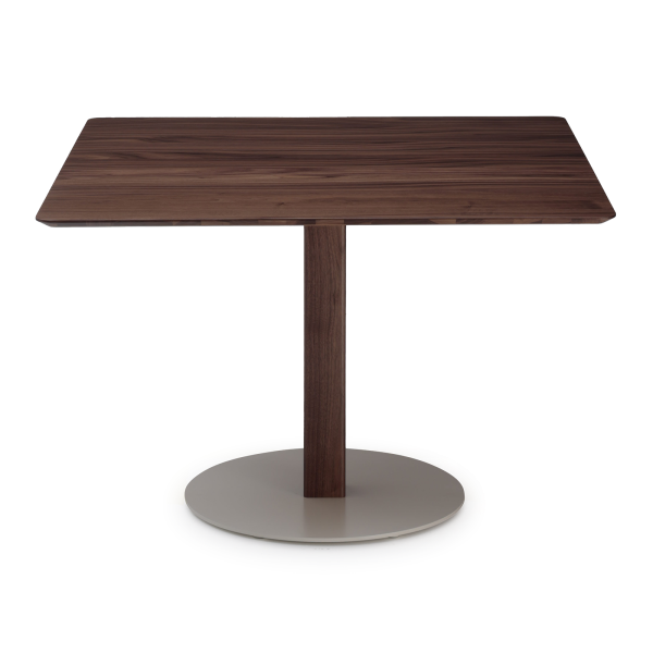 Table bistrot DASRAS Toupie en noyer et céramique plateau rond F1 - 8 finitions 7 tailles
