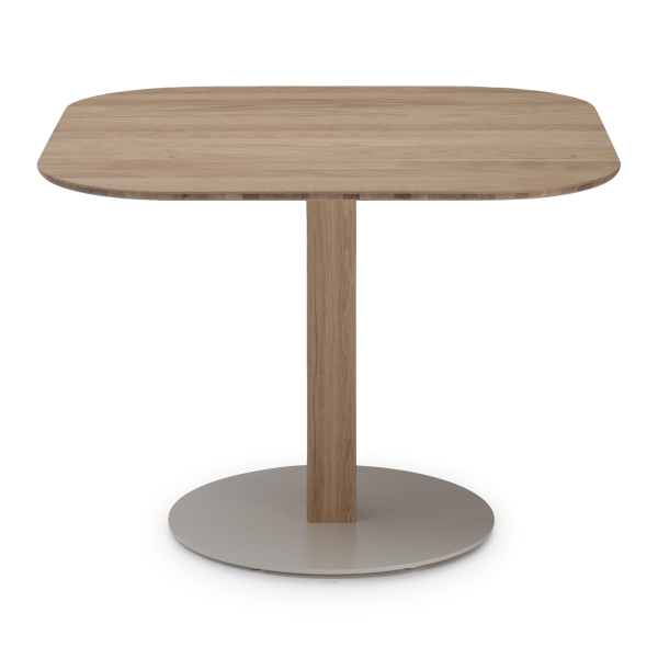 Table bistrot DASRAS Toupie en noyer et céramique plateau rond F1 - 8 finitions 7 tailles