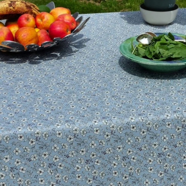 Nappe enduite FLEUR DE SOLEIL Anémone bleue - 7 tailles
