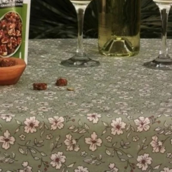 Nappe enduite FLEUR DE SOLEIL Anémone verte - 7 tailles