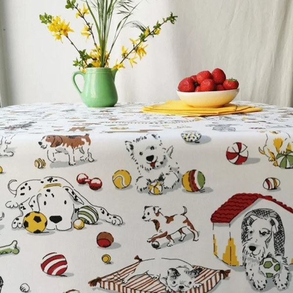 Nappe enduite FLEUR DE SOLEIL Chiens - 7 tailles