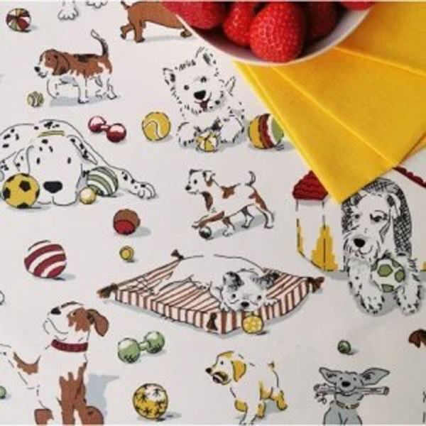 Nappe enduite FLEUR DE SOLEIL Chiens - 7 tailles