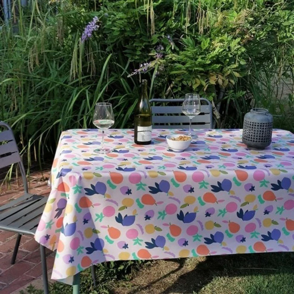 Nappe enduite FLEUR DE SOLEIL Herbes vertes - 7 tailles