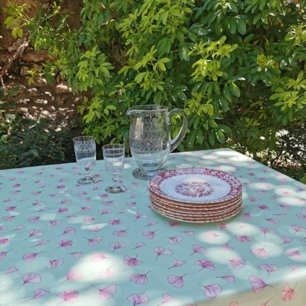 Nappe enduite FLEUR DE SOLEIL Herbes vertes - 7 tailles