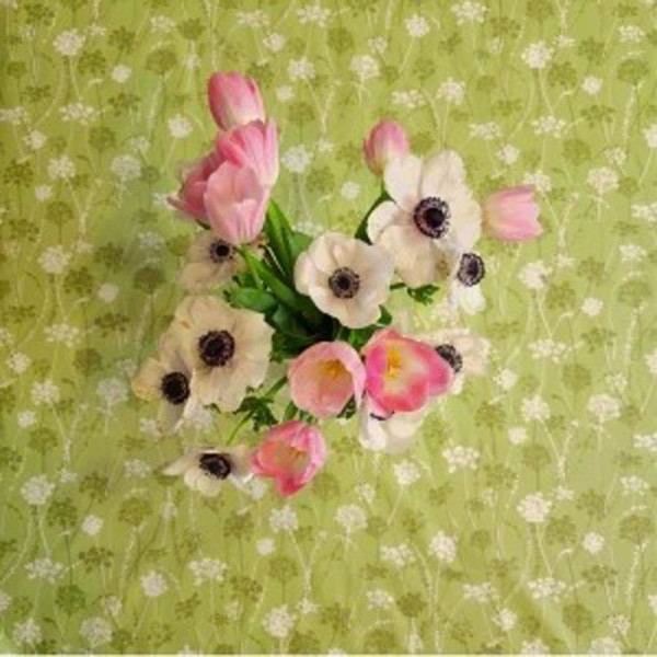 Nappe enduite FLEUR DE SOLEIL Herbes vertes - 7 tailles