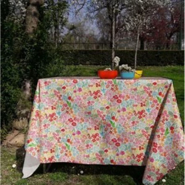 Nappe enduite FLEUR DE SOLEIL Jardin fleuri - 7 tailles