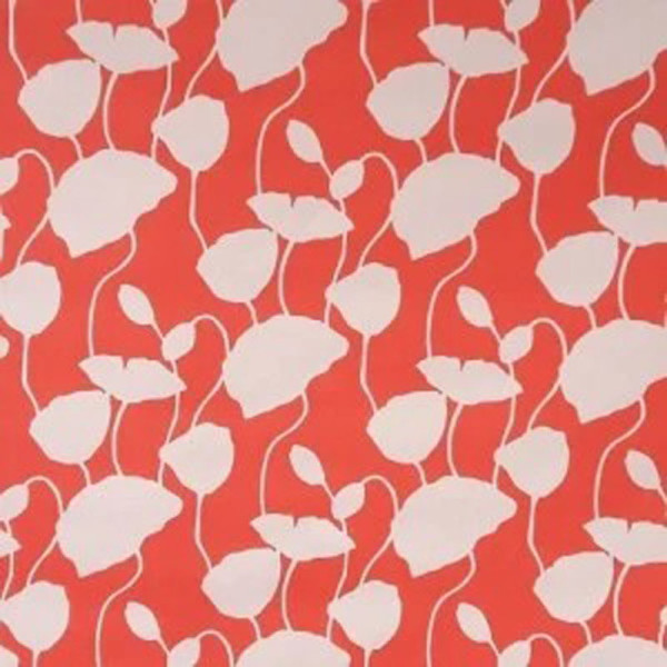 Nappe enduite FLEUR DE SOLEIL Pavots corail - 7 tailles