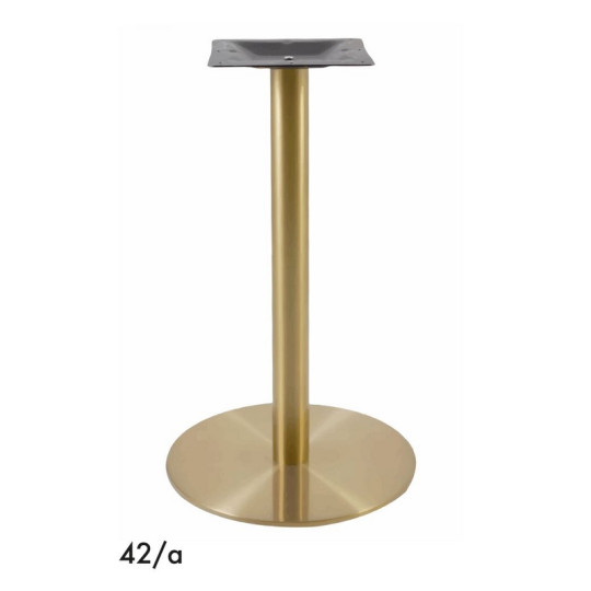 Pied doré en acier GR-INOVA 42/a pour plateau table bistro H.72cm
