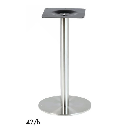 Pied argenté en inox GR-INOVA 42/b pour plateau table bistro H.72.5cm