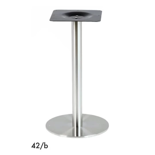Pied argenté en inox GR-INOVA 42/b pour plateau table bistro H.72.5cm