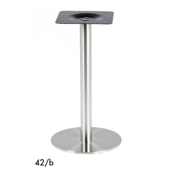 Pied argenté en inox GR-INOVA 42/b pour plateau table bistro H.72.5cm