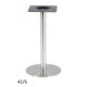 Pied argenté en inox GR-INOVA 42/b pour plateau table bistro H.72.5cm